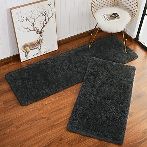Chicrug Soft Runner Rug for Bedroom Living Room Plush Fluffy Rug 2x3 - Image 3