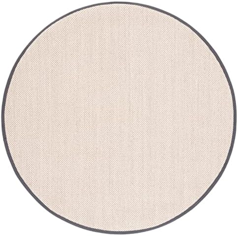 SAFAVIEH Natural Fiber Round Rug 3', Sisal Textured Marble NF143D by Unknown