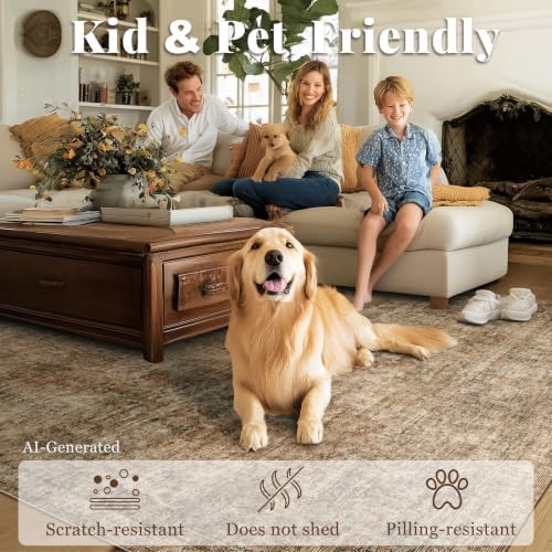Machine Washable Rugs for Living Room: 5x7 Area Rugs for Bedroom - Image 7