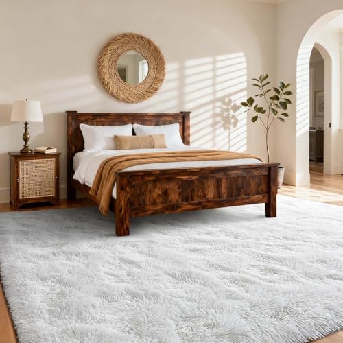 9x12 Ft Extra Large Shag Rugs for Living Room, Ultra Soft Fluffy Furry Area Rugs for Bedroom Indoor Floor, Aesthetic Carpet for Kids Home Decor (White) - Image 3