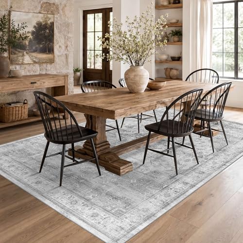 Washable Area Rug 6x9, Non-Slip Boho Carpet for Living Room - Image 5