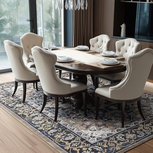 Lessymo Washable Area Rug 5x8 Living Room, Soft Bedroom Rugs Black Brown - Image 3