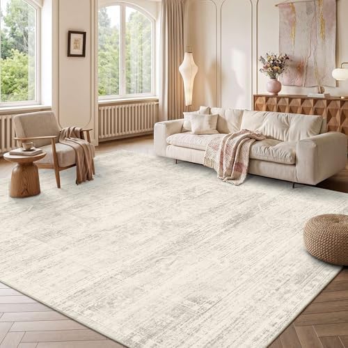 9x12 Area Rugs for Living Room Washable Ivory Area Rugs Large by LatteFog