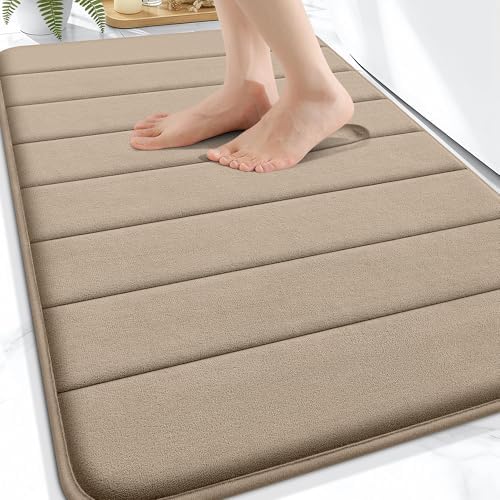 OLANLY Memory Foam Bath Mat 30x20, Super Soft and Absorbent Bathroom Rugs by OLANLY