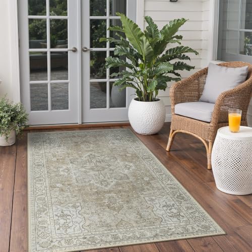 GENIMO Indoor Outdoor Rug, Washable for Patio and Deck, Cream Beige, 3x5 - Image 3