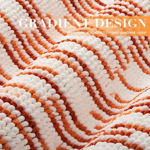 BSICPRO Bathroom Rugs Sets 2 Piece, Fall Bath Mat 20"x32"+16"x24", Orange - Image 2