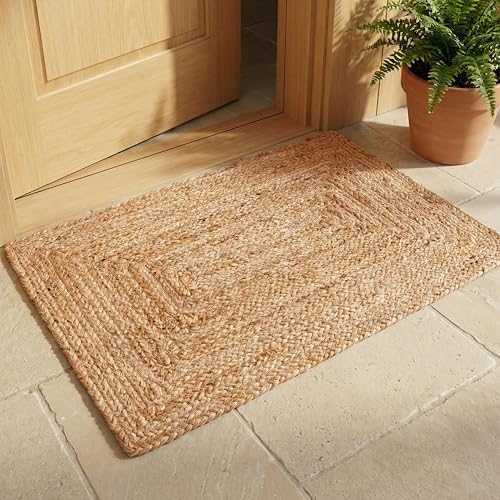 Hausattire Jute Braided Woven Kitchen Rug 2x3 Feet - Natural - Image 4