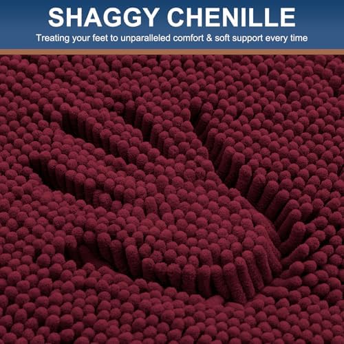 Smiry Bathroom Rugs 44X32, Luxury Chenille Extra Soft Absorbent Bath Mat - Image 3