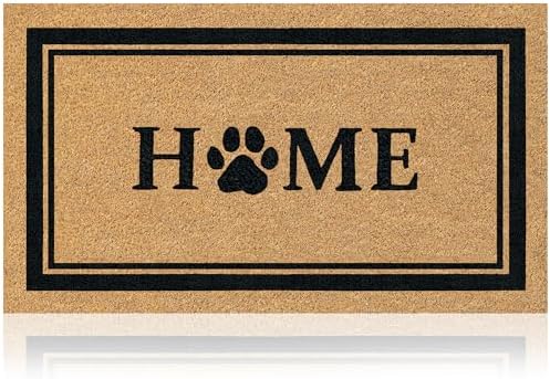 Coir Welcome Mat, Non-Slip, Home Dog Classic, 17x29 in by AmaruDoorMats