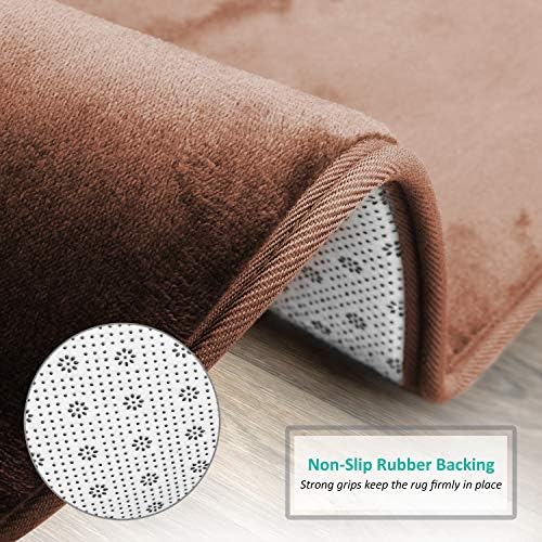 Clara Clark Bathroom Rugs, Velvet Memory Foam Bath Mat, Non-Slip, Machine Washable Bath Rugs - Dries Quickly, Ultra Soft Plush Bath Mats for Bathroom, 17 x 24, Chocolate Brown - Image 4
