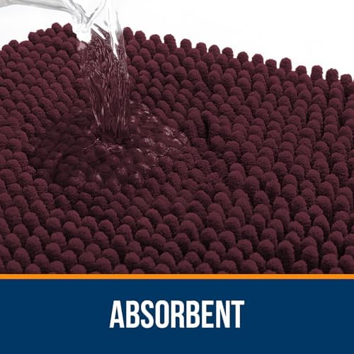 OLANLY Large Bathroom Rugs 40x32, Extra Soft Absorbent Chenille Bath Rugs - Image 4