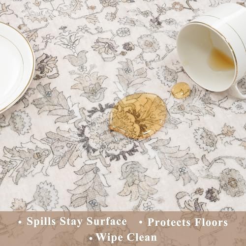 3-Piece Kitchen Rug Set of 3 with Runner – Non-Slip Washable Boho Kitchen Mats for Sink, Floor, Entryway & Hallway & Bathroom – Soft Small Throw Area Rugs, Home Decor (Beige,2x3+2x4+2x5) - Image 6