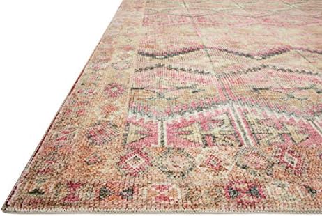 Loloi Layla Pink/Lagoon 2'-6" x 12'-0" Runner Rug - Image 4