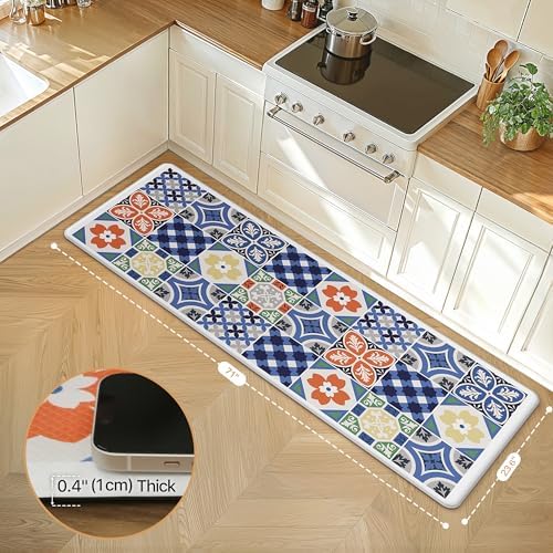 GENIMO Anti Fatigue Kitchen Mats for Floor 23"X71", Runner Rug, Blue - Image 5