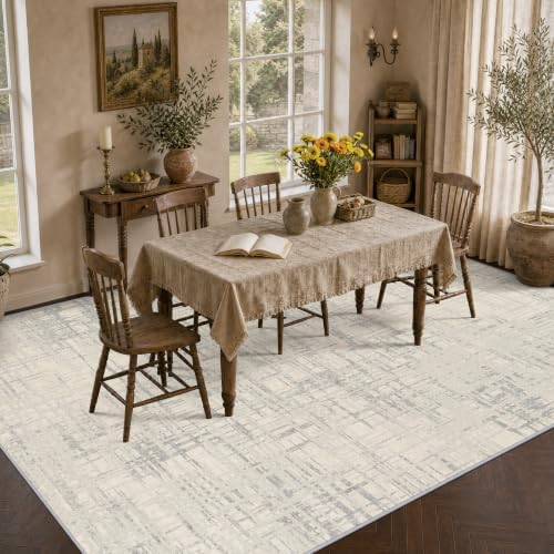 8x10 Area Rugs Living Room: Washable Vintage Floral Rug for Bedroom - Image 3