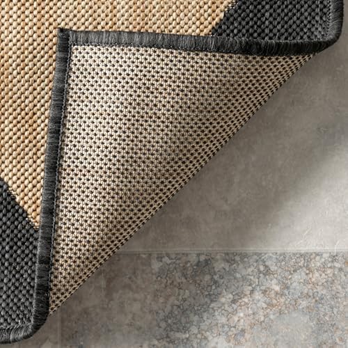 nuLOOM Sabina Dark Grey Trellis Indoor/Outdoor Area Rug, 8' Round - Image 5