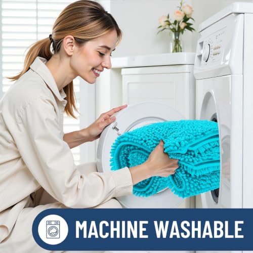 Smiry Bathroom Rugs 24X16, Luxury Chenille Extra Soft Absorbent Bath Mat - Image 6