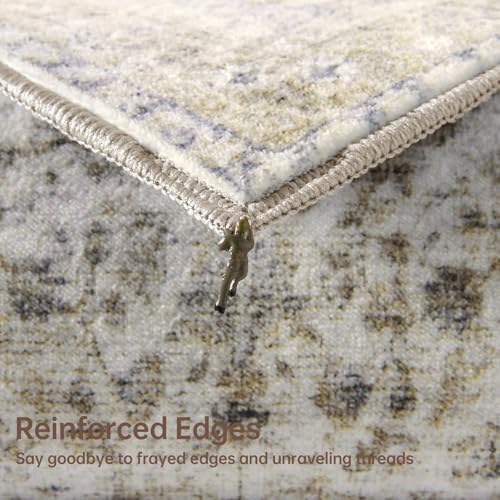 Sasttie 4x6 Area Rugs, Ultra-Soft Washable Rug for Living Room, Beige - Image 6