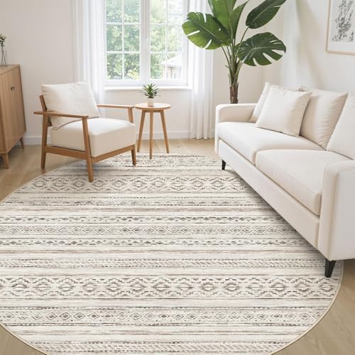 cotiled 8x8 Round Rug 8ft Circle Living Room Boho Area Rugs - Image 6