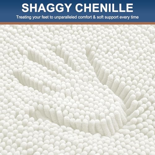 Smiry Bathroom Rugs 71X47, Luxury Chenille Extra Soft Absorbent Bath Mat - Image 3