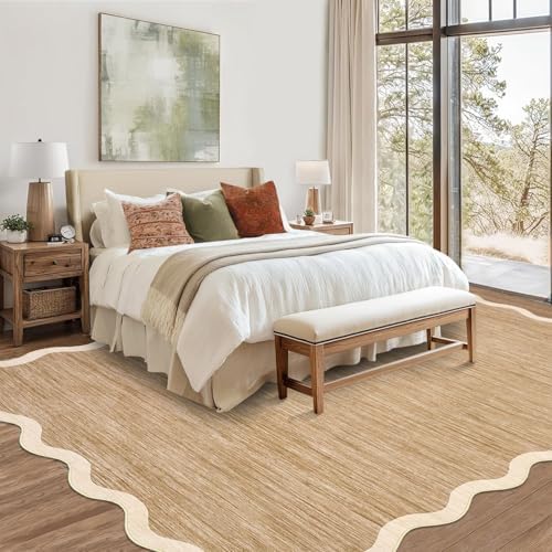 GarveeHome Print Scalloped Living Room Rug 5x7 Area Rug Washable Non Slip - Image 2