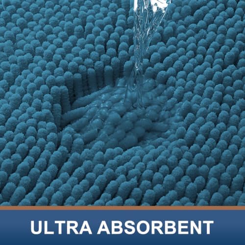 Smiry Bathroom Rugs 34X21, Luxury Chenille Extra Soft Absorbent Bath Mat - Image 4