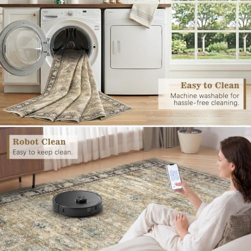 DCX Distressed Vintage Washable 5x7 Area Rug - Image 7
