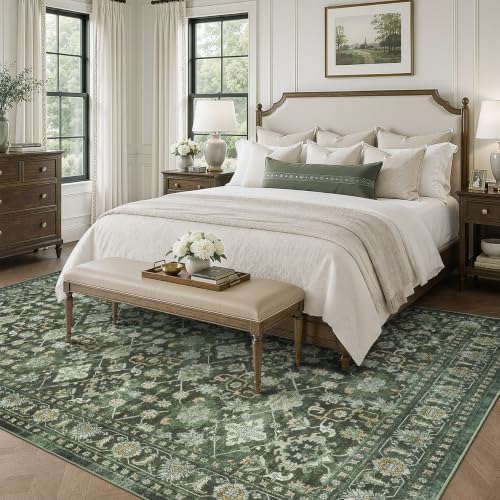 DCX Distressed Vintage Washable 9x12 Area Rug - Image 3