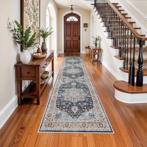 3x12 Washable Hallway Runner Rug: Oriental Rug for Living Room Entryway by TOPRUUG