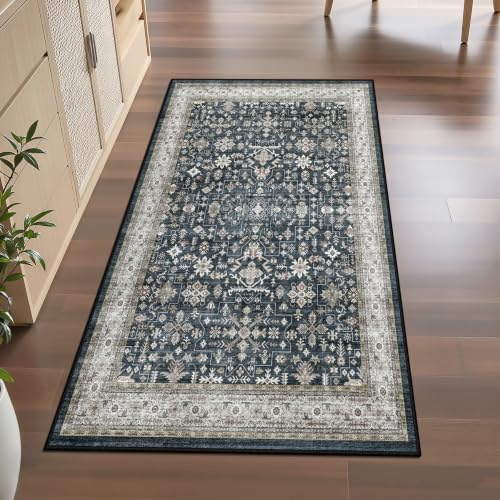 Hallway Runner Rug 2x6 for Bedroom Kitchen, Grey - Image 3