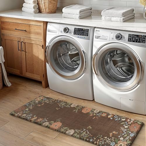 GENIMO Anti Fatigue Kitchen Mats for Floor 2PCS, Standing Rugs, Light Brown - Image 6