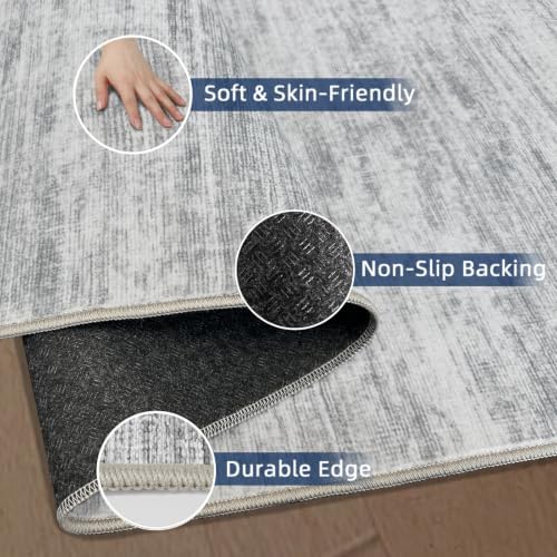 Runner Rug 2x12 Runners for Hallway 12ft Non-Slip,Long Abstract Kitchen Rug Runners,Stain Resistant Soft Washable Runner Rugs,Ultra-Thin Carpet for Entryway,Dining,Laundry Room - Image 4