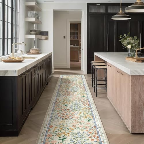 Washable Kitchen Rug Runners for Hallways: 2'x10' Bedroom Runner Non Slip Low Pile Stain Resistant Soft Indoor Floor Carpet Runner Rugs for Entryway Hallway Kitchen Laundry Room Farmhouse - Image 6