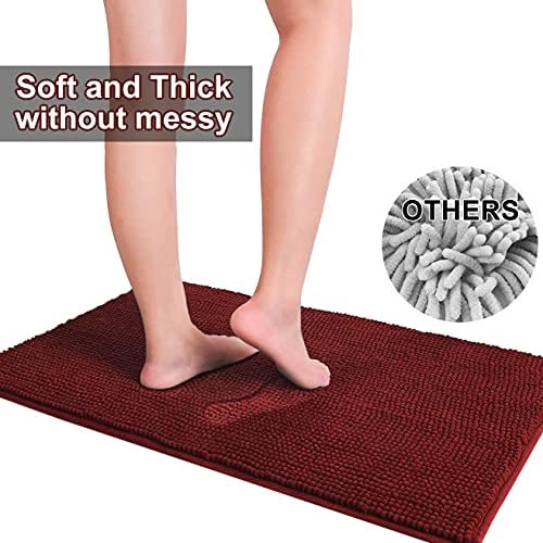 Urvoix Bathroom Rugs Sets 3 Piece, Non-Slip Chenille Bath Rug Set - Image 4