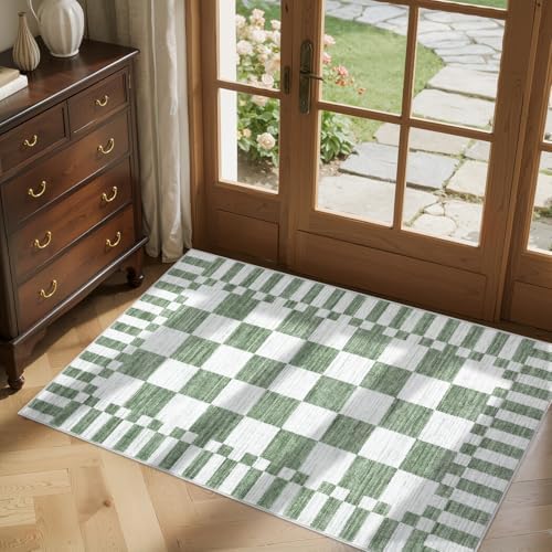 GarveeHome Checkered Washable 2x3 Rug Small Area Rugs Non-Slip for Entryway - Image 3