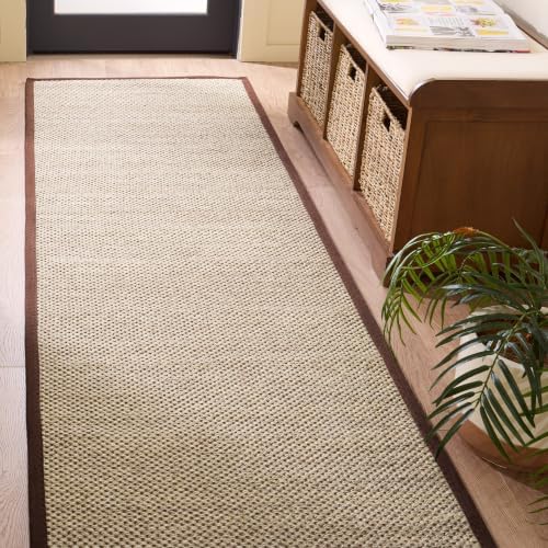 SAFAVIEH Natural Fiber Runner Rug 2'6"x10', Sisal Dark Brown NF143T by Unknown