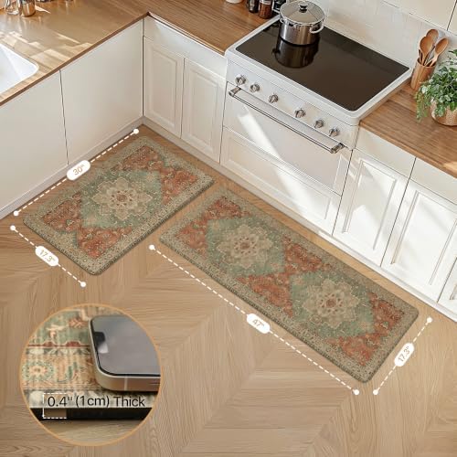 GENIMO Anti Fatigue Kitchen Mats for Floor 2PCS, Standing Rugs,Multi - Image 2