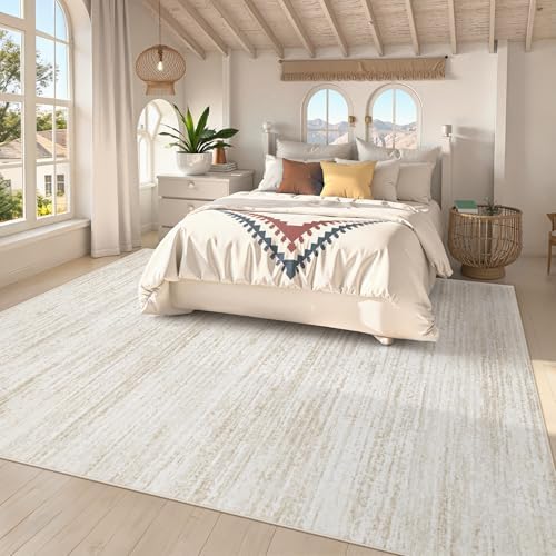 Area Rug 10x12 Living Room Rugs: Washable Modern Rug Large Non-Slip Soft Rugs Stain Resistant Printed Rug Indoor Carpet for Bedroom Dining Room Playroom Home(Beige, 10'x12') - Image 2
