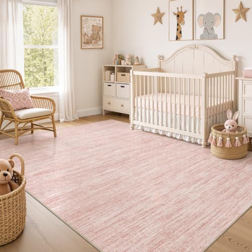 Nakagishi Boho 6x9 Area Rug Living Room Rugs Machine Washable Pink by NakagishiAreaRug