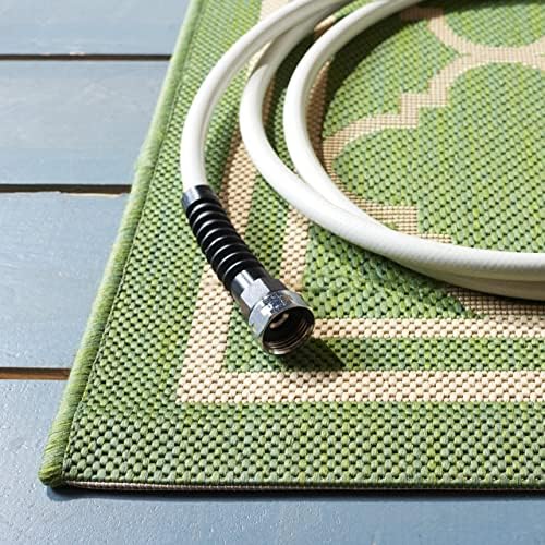 SAFAVIEH Washable Rug Outdoor Courtyard Collection - 2'7" x 5', Green & Beige, Non-Shedding & Easy Cleaning, Ideal for Patio, Backyard, Mudroom (CY6918-244) - Image 4
