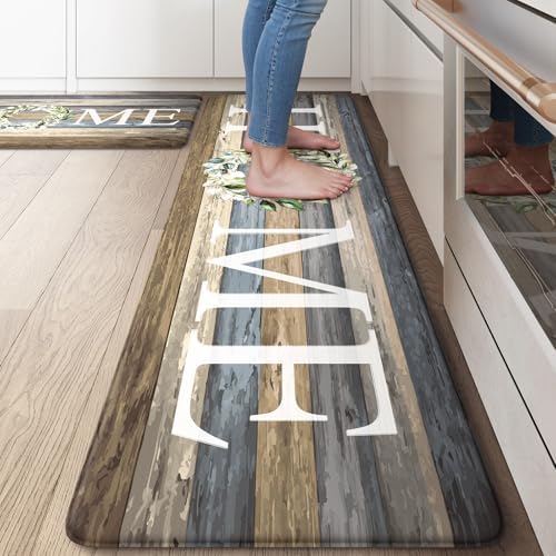 KIMODE Kitchen Floor Mats Cushioned Anti Fatigue Kitchen Rugs Sets of 2 by StayinComfortCookwithJoy