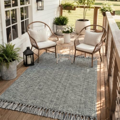 Collive 4' x 6' Bedroom Area Rug, Modern Farmhouse Indoor Outdoor Rugs - Image 3