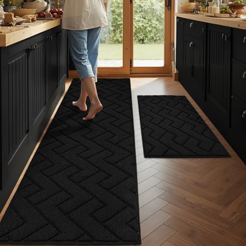 hicorfe Kitchen Runner Rug,24"x71"+20"x32" Kitchen Set,Non-Slip Kitchen Mat by Hicorfe