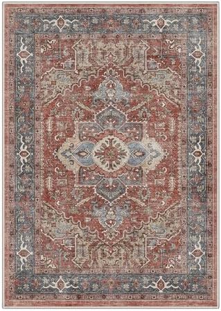 GENIMO 6x9 Outdoor Rug, Washable for Patio and Deck, Terracotta Slate - Image 2