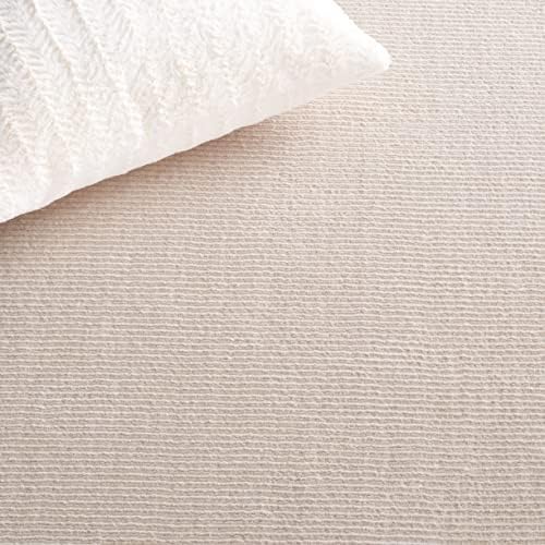 SAFAVIEH Revive Collection Area Rug - 6'7" x 9', Beige, Solid Design, Ideal for The Living Room, Bedroom, Dining Room (REV102B-6) - Image 5