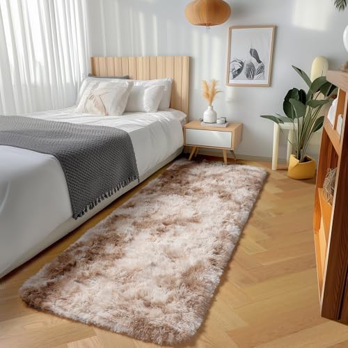 Runner Rugs for Bedroom Living Room, 2x6 Tie-Dyed Beige Hallway Area Rug - Image 4