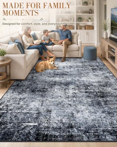 OLANLY 8x10 Washable Area Rug, Soft Non Slip Carpet for Bedroom Living Room - Image 3