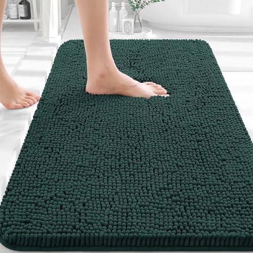 OLANLY Bathroom Rugs 30x20, Extra Soft Absorbent Chenille Bath Rugs by OLANLY