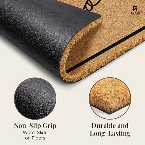 Coir Welcome Mat, Non-Slip, Welcome Classic 4, 17x29 in - Image 5