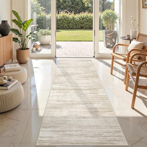 2'6 x 8' Runner Rug Non Slip,Washable Kitchen Rugs,Brown - Image 5